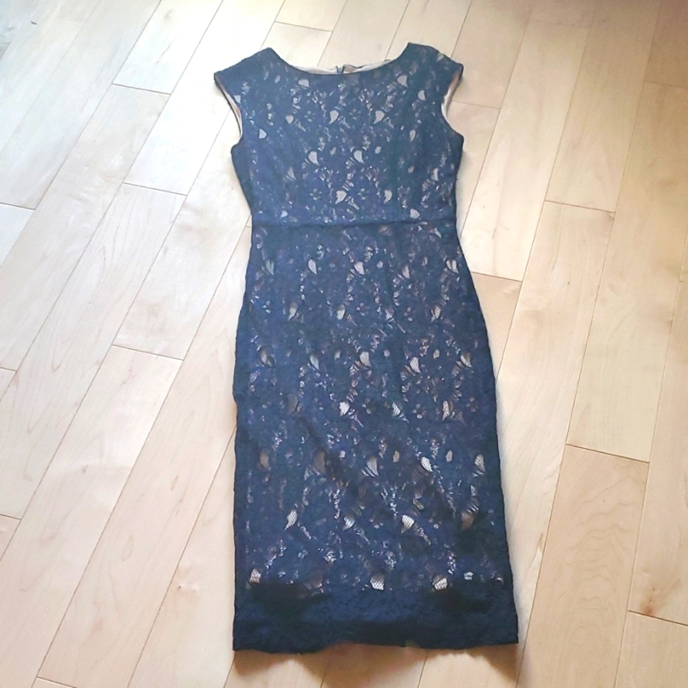 Venus Navy Lace Dress, size 6